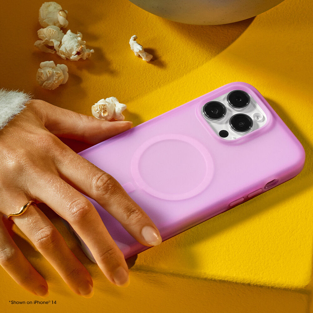 Pink soft touch iPhone case